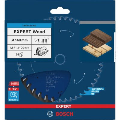 Диск пильный по дереву BOSCH EXPERT Wood 140х20х36 2608644009