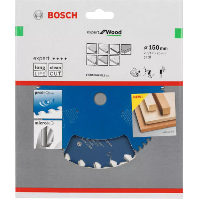 Диск пильний по дереву BOSCH Expert for Wood 150х20х24 2608644011