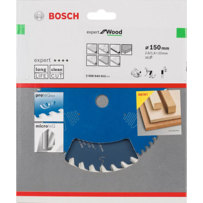 Диск пильний по дереву BOSCH Expert for Wood 150х20х36 2608644012