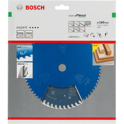 Диск пильний по дереву BOSCH Expert for Wood 160х20х48 2608644015