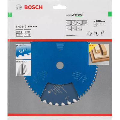 Диск пильный по дереву BOSCH Expert for Wood 180х20х36 2608644030