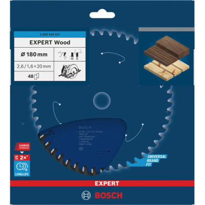 Диск пильный по дереву BOSCH EXPERT Wood 180х20х48 2608644031