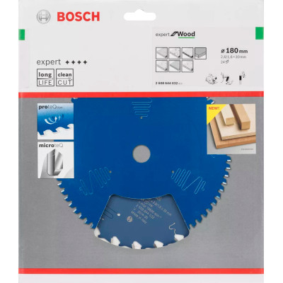 Диск пильный по дереву BOSCH Expert for Wood 180х30х24 2608644032