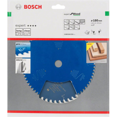 Диск пильный по дереву BOSCH Expert for Wood 180х30х48 2608644034