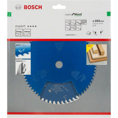 Диск пильний по дереву BOSCH Expert for Wood 184х16х56 2608644037