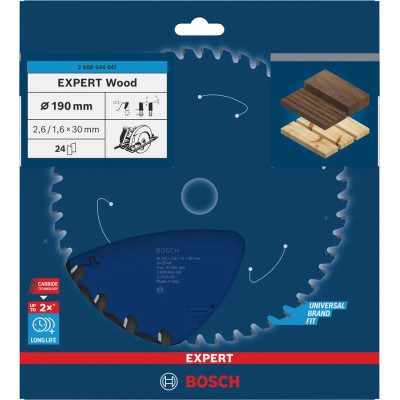 Диск пильный по дереву BOSCH EXPERT Wood 190х30х24 2608644047