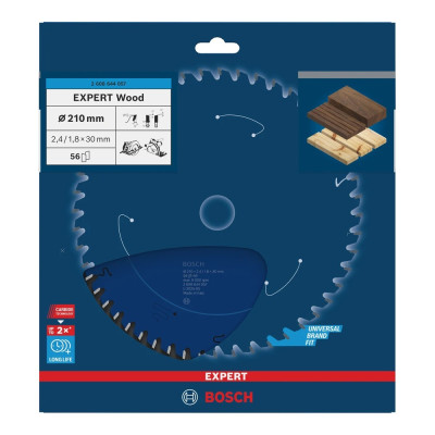 Диск пильний по дереву BOSCH EXPERT Wood 210х30х56 2608644057