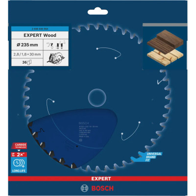 Диск пильный по дереву BOSCH EXPERT Wood 235х30х36 2608644064