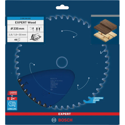 Диск пильный по дереву BOSCH EXPERT Wood 235х30х48 2608644065