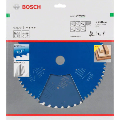Диск пильний по дереву BOSCH Expert for Wood 250х30х40 2608644080