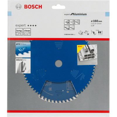 Диск пильный по алюминию BOSCH Expert for Aluminium 160х20х52 2608644094