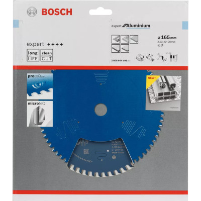 Диск пильний по алюмінію BOSCH Expert for Aluminium 165х20х52 2608644095