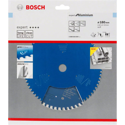 Диск пильний по алюмінію BOSCH Expert for Aluminium 180х30х56 2608644097