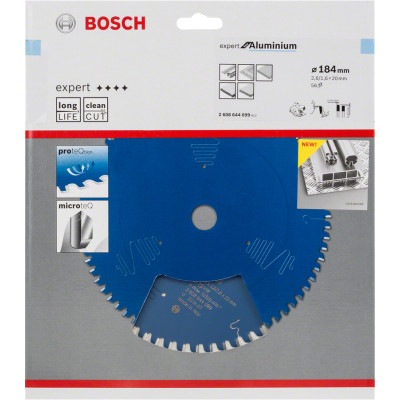 Диск пильний по алюмінію BOSCH Expert for Aluminium 184х20х56 2608644099
