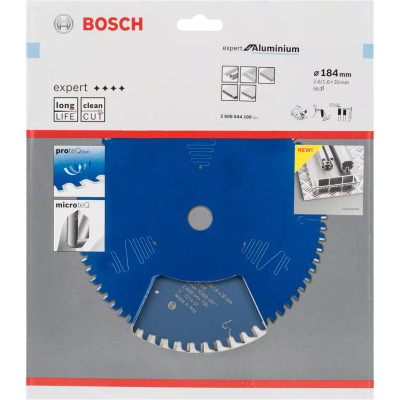 Диск пильний по алюмінію BOSCH Expert for Aluminium 184х30х56 2608644100