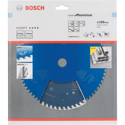 Диск пильний по алюмінію BOSCH Expert for Aluminium 190х20х56 2608644101