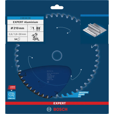 Диск пильний по алюмінію BOSCH EXPERT Aluminium 210х30х54 2608644109