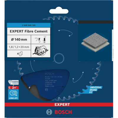 Диск пильний по фіброцементу BOSCH EXPERT Fibre Cement 140х20х4 2608644120