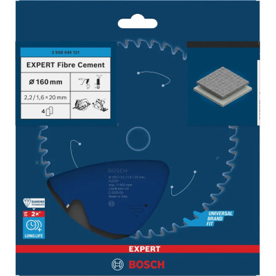 Диск пильний по фіброцементу BOSCH EXPERT Fibre Cement 160х20х4 2608644121