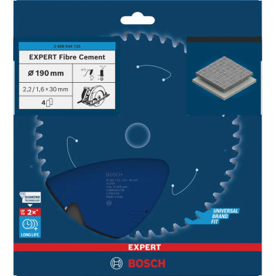 Диск пильний по фіброцементу BOSCH EXPERT Fibre Cement 190х30х4 2608644125