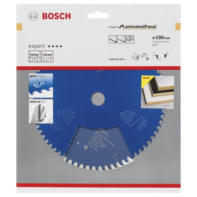 Диск пильний по ламінату BOSCH Expert for Laminated Panel 190х20х60 2608644129