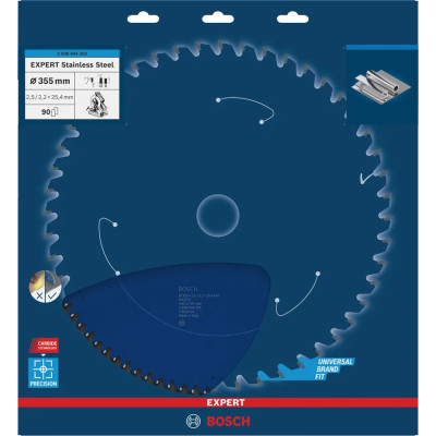 Диск пильний по нержавіючій сталі BOSCH EXPERT Stainless Steel 355х25.4х90 2608644282