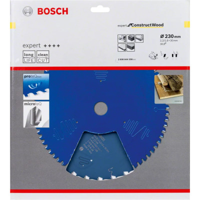 Диск пильний по конструкційному дереву BOSCH Expert for Construct Wood 230х30х30 2608644338