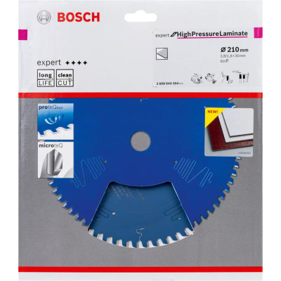 Диск пильний по ламінату високого тиску BOSCH Expert for High-Pressure Laminate 210х30х60 2608644354