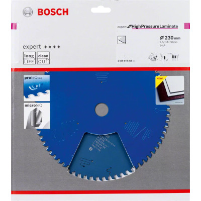 Диск пильный по ламинату высокого давления BOSCH Expert for High-Pressure Laminate 230х30х64 2608644356