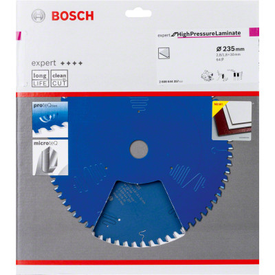Диск пильний по ламінату високого тиску BOSCH Expert for High-Pressure Laminate 235х30х64 2608644357