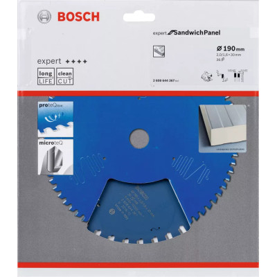 Диск пильный по металлическим сэндвич-панелям BOSCH Expert for Sandwich Panel 190х30х36 2608644367
