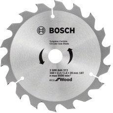 Диск пильний по дереву BOSCH Eco for Wood 160х20х18 2608644372