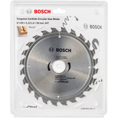 Диск пильный по дереву BOSCH Eco for Wood 190х30х24 2608644376
