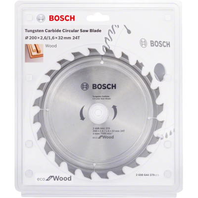 Диск пильный по дереву BOSCH Eco for Wood 200х32х24 2608644379