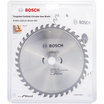 Диск пильный по дереву BOSCH Eco for Wood 254х30х40 2608644383