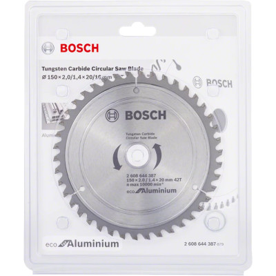 Диск пильный по алюминию BOSCH Eco for Aluminum 150х20х42 2608644387