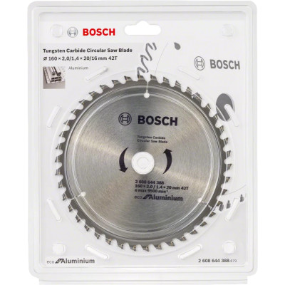 Диск пильний по алюмінію BOSCH Eco for Aluminum 160х20х42 2608644388