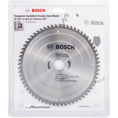 Диск пильный по алюминию BOSCH Eco for Aluminum 210х30х64 2608644391
