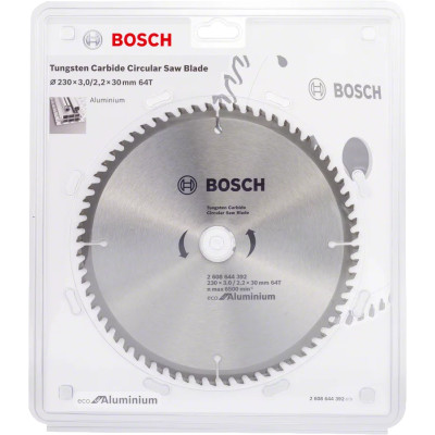 Диск пильний по алюмінію BOSCH Eco for Aluminum 230х30х64 2608644392