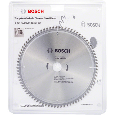 Диск пильний по алюмінію BOSCH Eco for Aluminum 254х30х80 2608644394