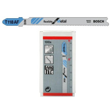 Полотна по металу для лобзика 100 шт BOSCH BIM Flexible for Metal 92х1.1-1.5 мм T 118 AF 2608655108