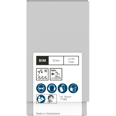 Полотна по металу для лобзика 100 шт BOSCH PRO Metal thick 93х2 мм T 118 BF 2608655112