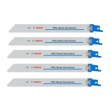 Полотна по металу для шабельної пили 5 шт BOSCH PRO Metal Demolition 200 мм 10-14 TPI S 1025 VF 2608656265