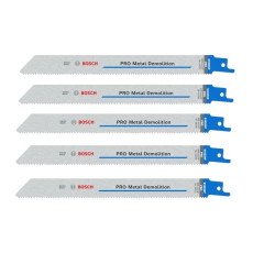 Полотна по металу для шабельної пили 5 шт BOSCH PRO Metal Demolition 200 мм 10-14 TPI S 1025 VF 2608656265
