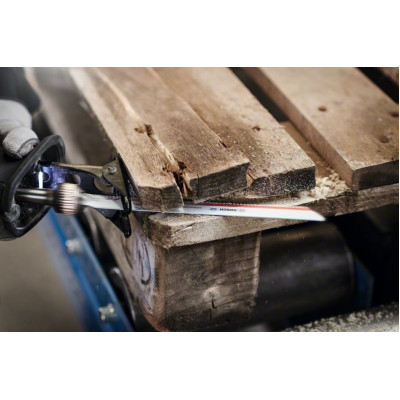 Полотна по дереву для шабельної пили 100 шт BOSCH Endurance for Hard Nail Pallets 225 мм 8 TPI S 1122 CHM 2608658249