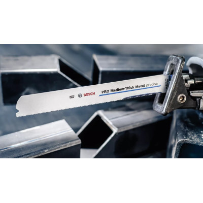 Полотна по металу для шабельної пили 5 шт BOSCH PRO Medium-Thick Metal precise 150 мм 14/16/18 TPI S 937 BEF 2608658991