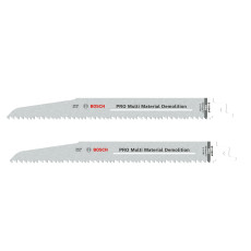 Полотна універсальні для шабельної пили 2 шт BOSCH PRO Multi Material Demolition 225 мм 5-8 TPI S 1110 VF 2608659004