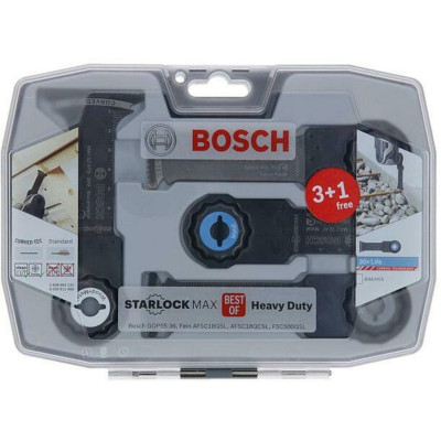 Набір полотен-насадок для реноватора по дереву та металу 4 шт BOSCH Best of Heavy Duty Starlock MAX 2608664132