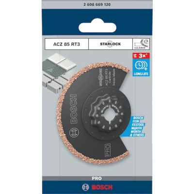 Напівкругле полотно-насадка для реноватора по бетону BOSCH Carbide PRO ACZ 85 RT3 85 мм Starlock 2608669120