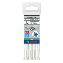 Бури по бетону 10 шт BOSCH PRO SDS plus-5X 8х50х110 мм SDS-Plus 2608833898